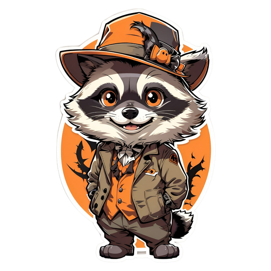 Set 2 bucati, Sticker decorativ, Raton fericit, Rezistent la apa, NO6139, 16 cm, Multicolor