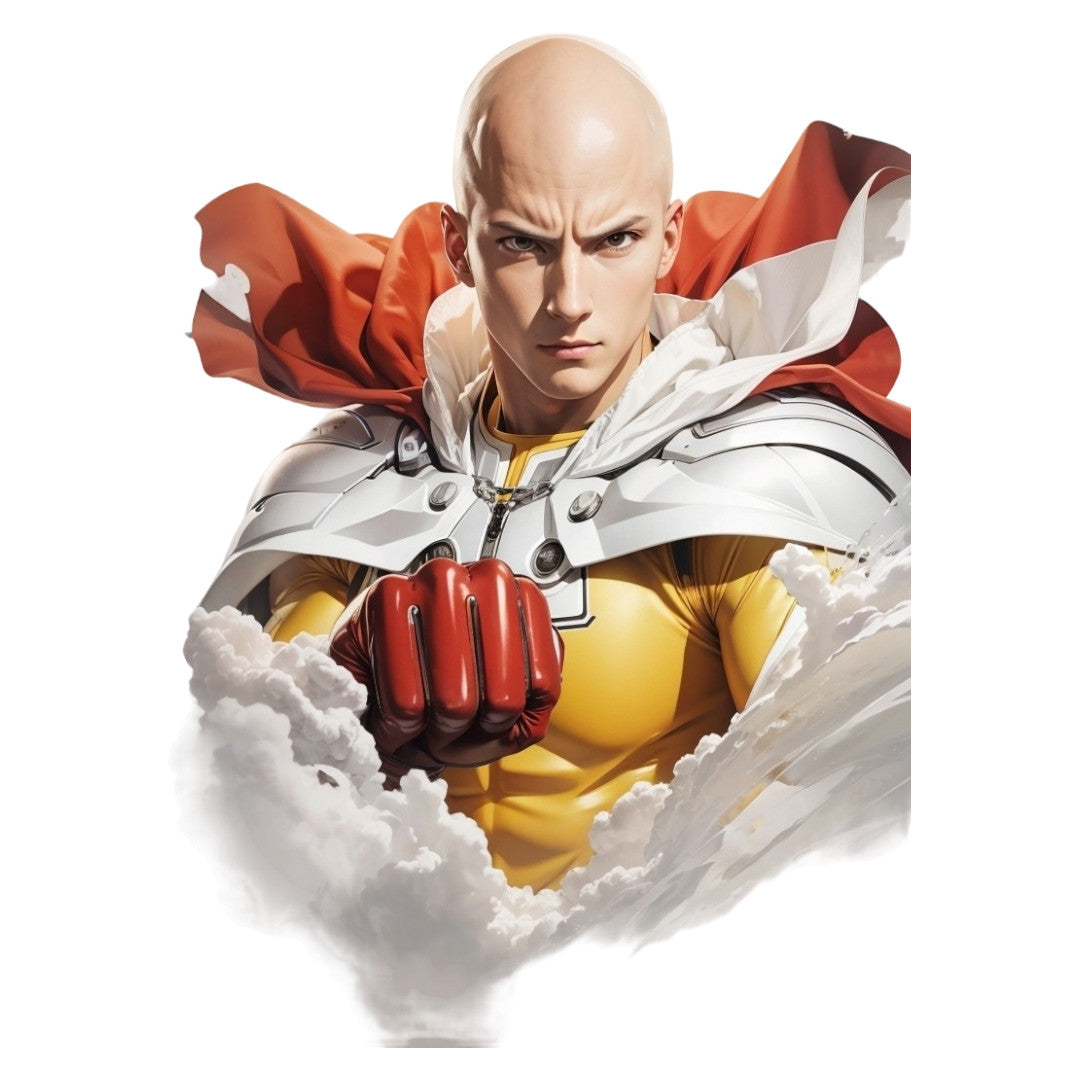 Set 2 bucati, Sticker decorativ, Saitama, Rezistent la apa, NO6872, 16 cm, Multicolor