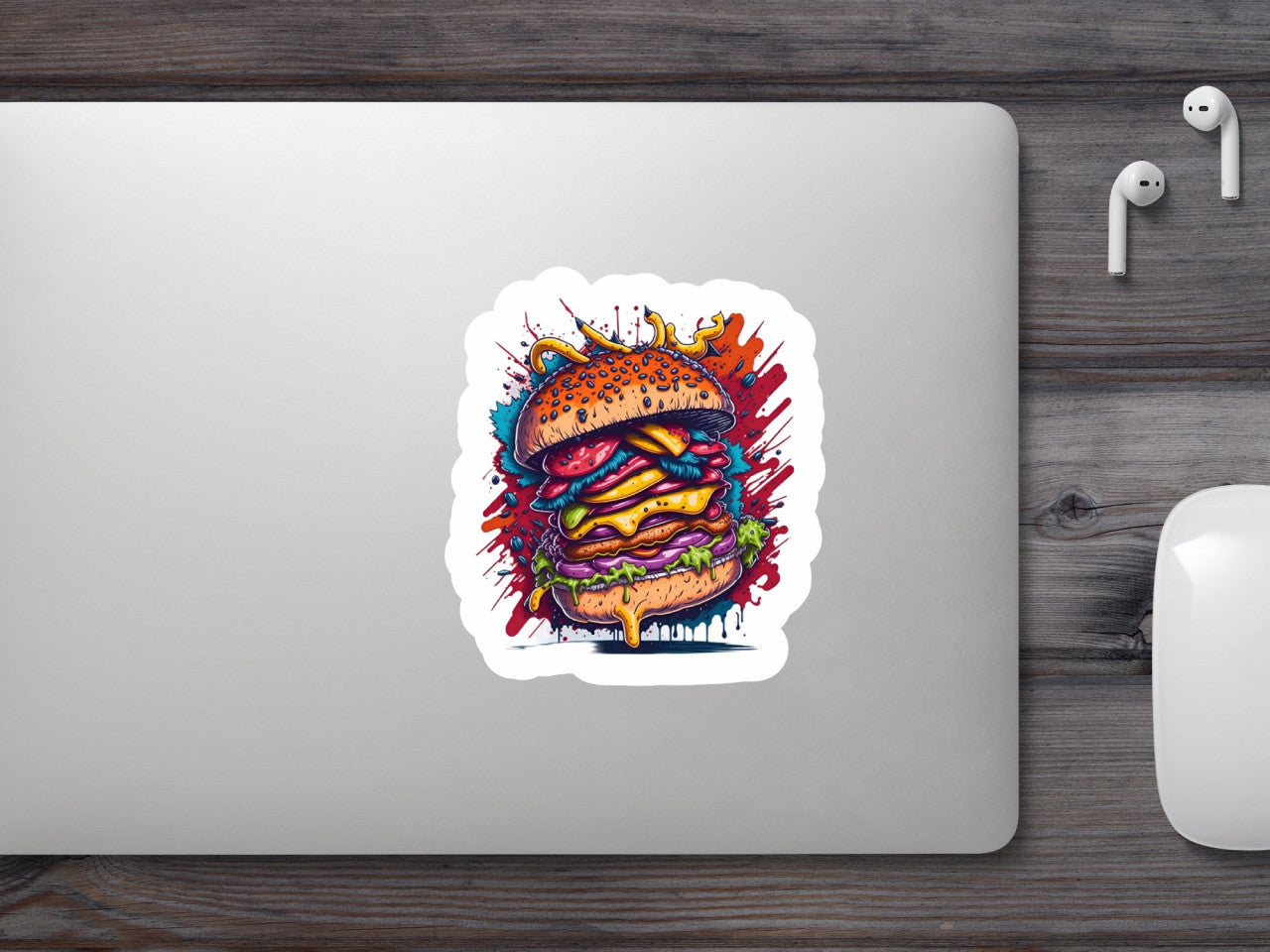 Set 2 bucati, Sticker decorativ, Sandwich urias, Rezistent la apa, NO6638, 16 cm, Multicolor