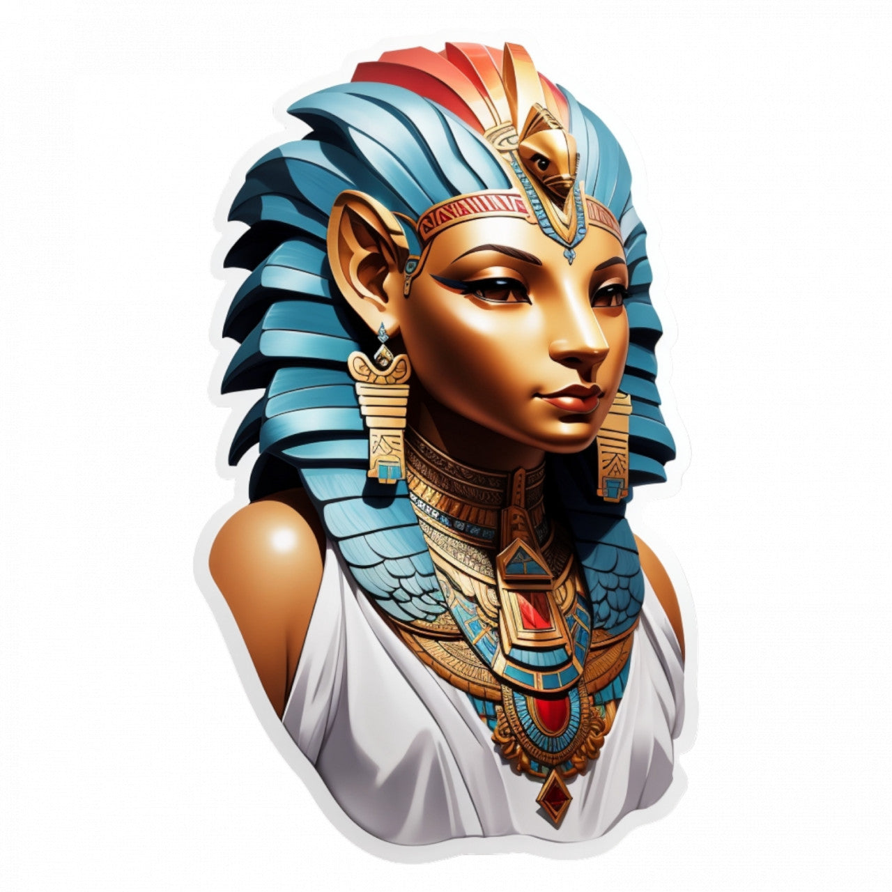 Set 2 bucati, Sticker decorativ, Sphinx personaj mitologic, Rezistent la apa, NO5953, 16 cm, Multicolor