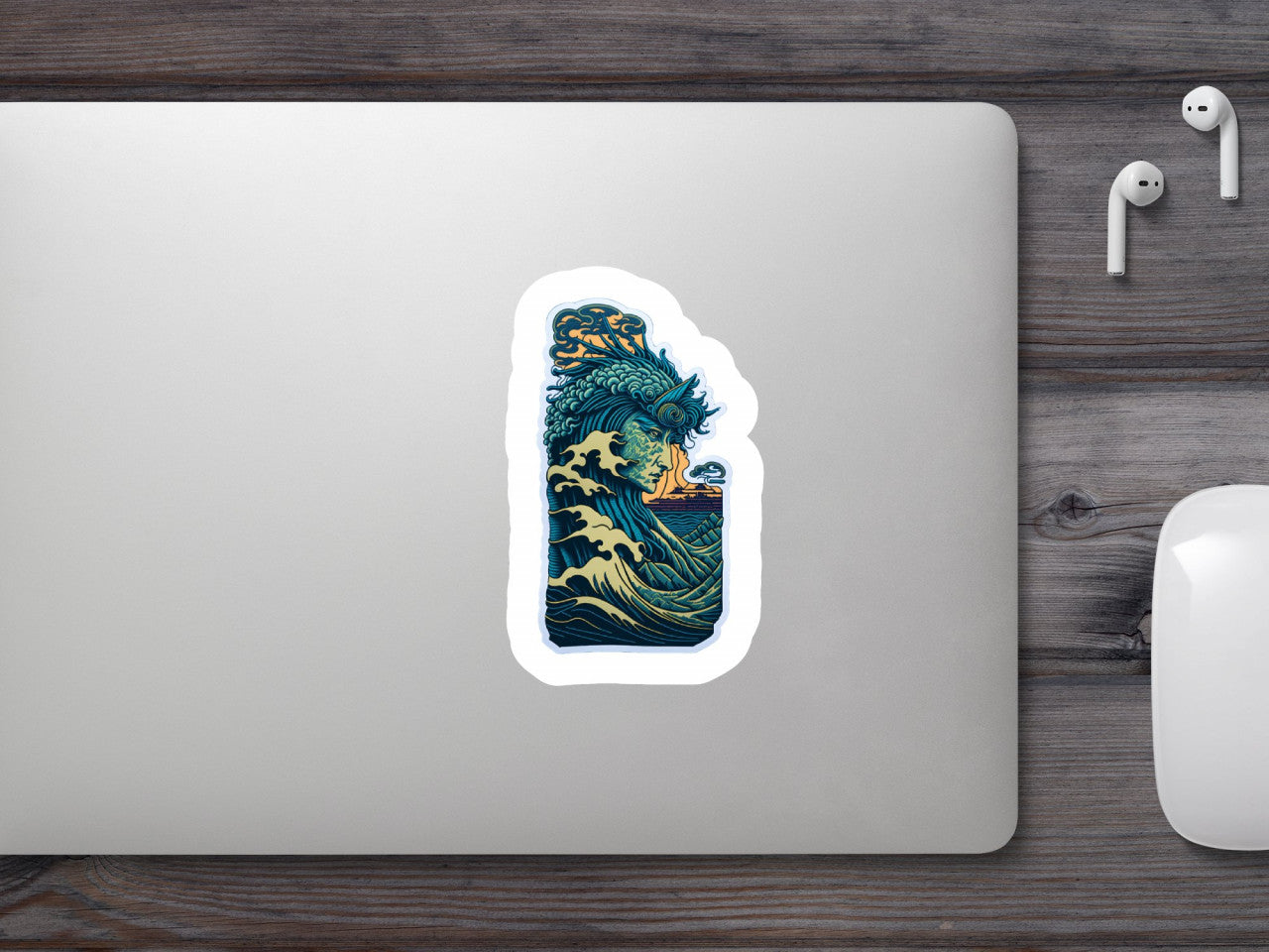 Set 2 bucati, Sticker decorativ, Statuia libertatii, Rezistent la apa, NO6616, 16 cm, Multicolor