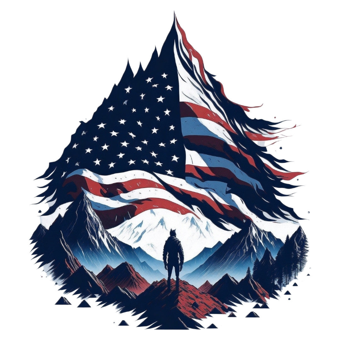 Set 2 bucati, Sticker decorativ, Steagul american, Rezistent la apa, NO6399, 16 cm, Multicolor