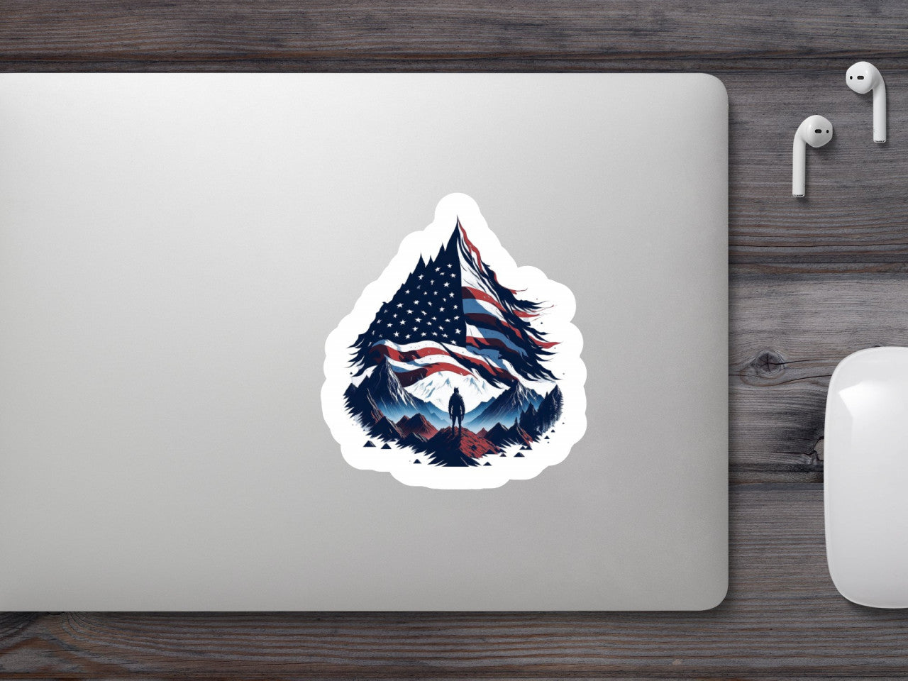 Set 2 bucati, Sticker decorativ, Steagul american, Rezistent la apa, NO6399, 16 cm, Multicolor