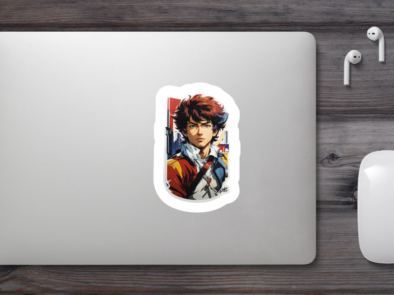 Set 2 bucati, Sticker decorativ, Tanar cu parul in vant, Rezistent la apa, NO6730, 16 cm, Multicolor