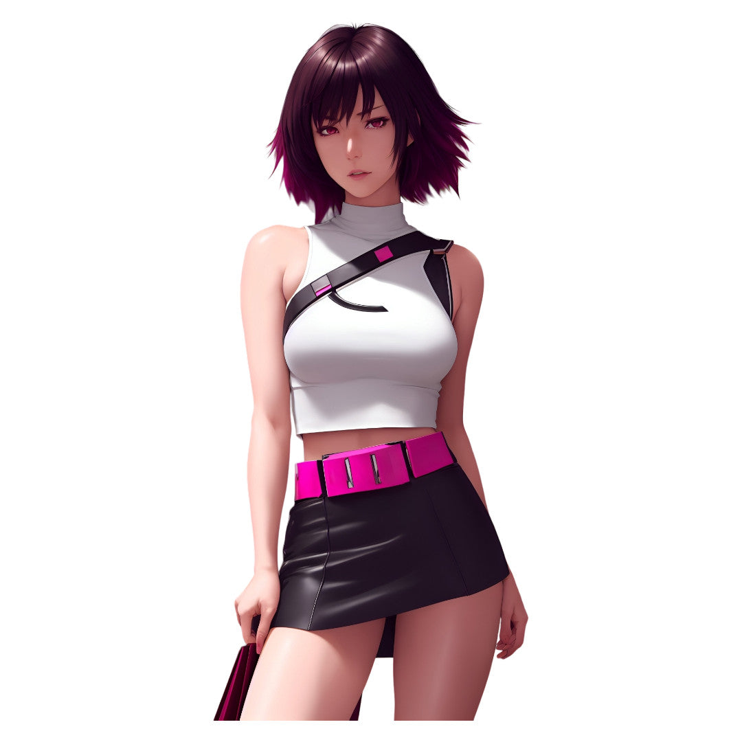 Set 2 bucati, Sticker decorativ, Tanara japoneza, Rezistent la apa, NO6500, 16 cm, Multicolor