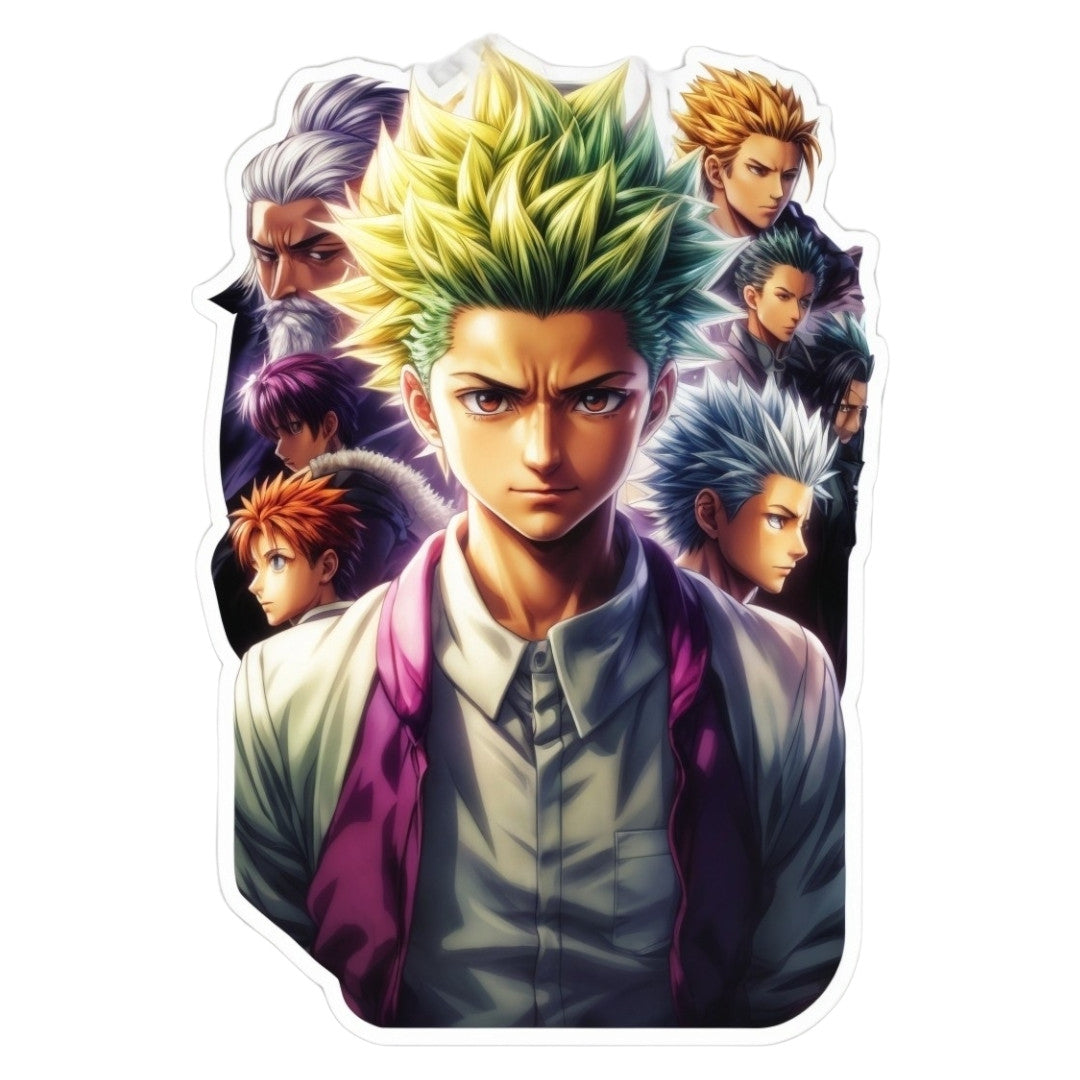 Set 2 bucati, Sticker decorativ, Tineri cu parul rebel, Rezistent la apa, NO7024, 16 cm, Multicolor