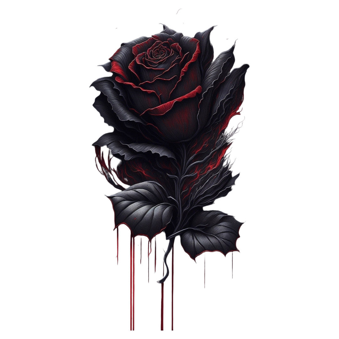 Set 2 bucati, Sticker decorativ, Trandafirul, de satin, Rezistent la apa, NO6566, 16 cm, Multicolor