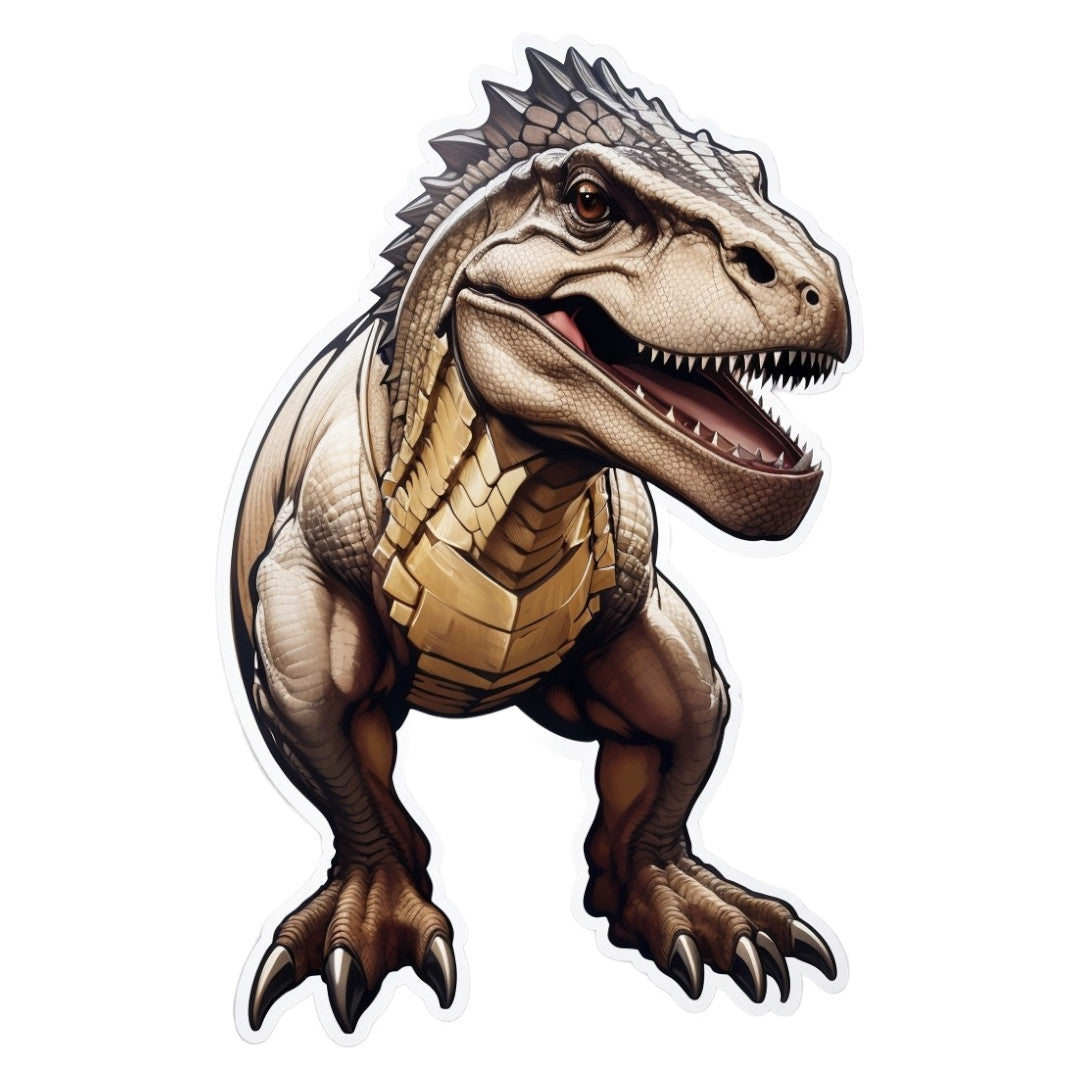 Set 2 bucati, Sticker decorativ, Tyrannosaurus, Rezistent la apa, NO6902, 16 cm, Multicolor