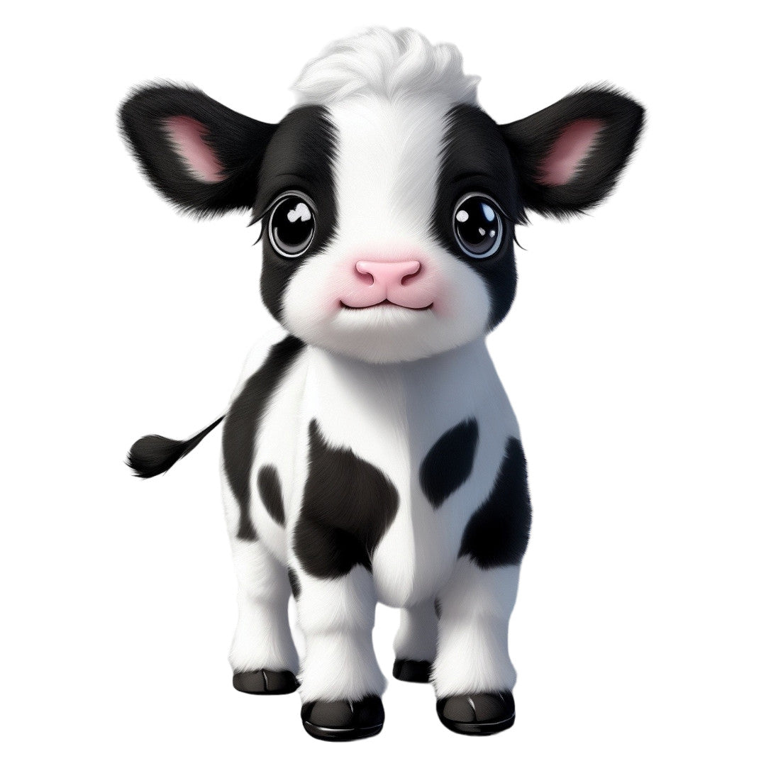 Set 2 bucati, Sticker decorativ, Vaca dragalasa, Rezistent la apa, NO6372, 16 cm, Multicolor