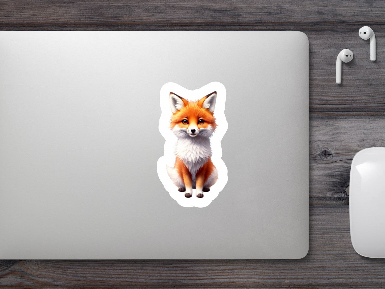 Set 2 bucati, Sticker decorativ, Vulpe, Rezistent la apa, NO6373, 16 cm, Multicolor