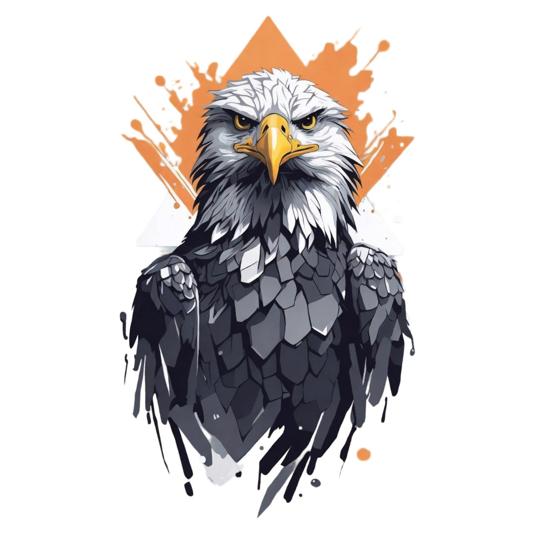 Set 2 bucati, Sticker decorativ, Vulturul cu solzi metalici, Rezistent la apa, NO6493, 16 cm, Multicolor