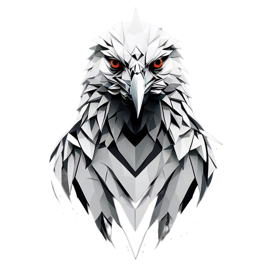 Set 2 bucati, Sticker decorativ, Vulturul de piatra, Rezistent la apa, NO6548, 16 cm, Multicolor