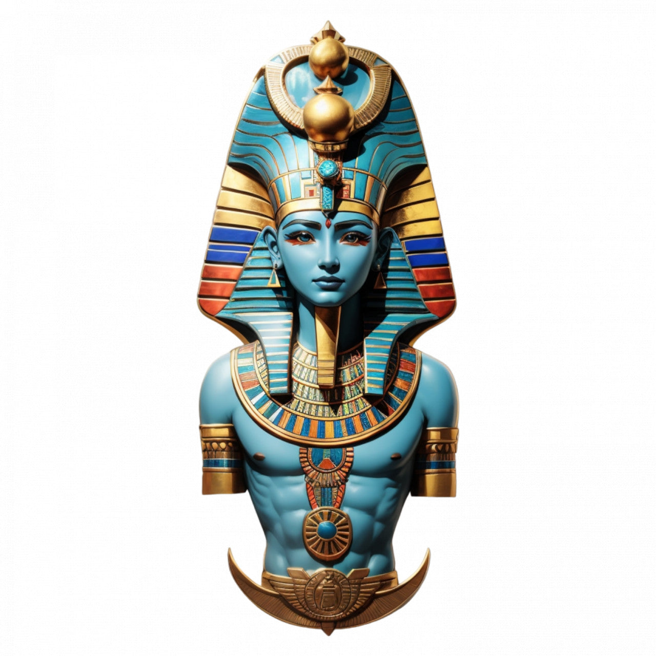 Set 2 bucati, Sticker decorativ, Zeita Atena bust, Rezistent la apa, NO4827, 16 cm, Multicolor