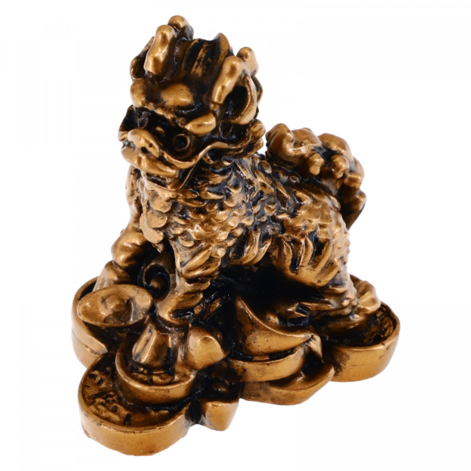 Set 2 Dragoni, Feng Shui, Bunastare, Sanatate, Bani, Anul dragonului, NO432, 5 x 6 cm, Auriu