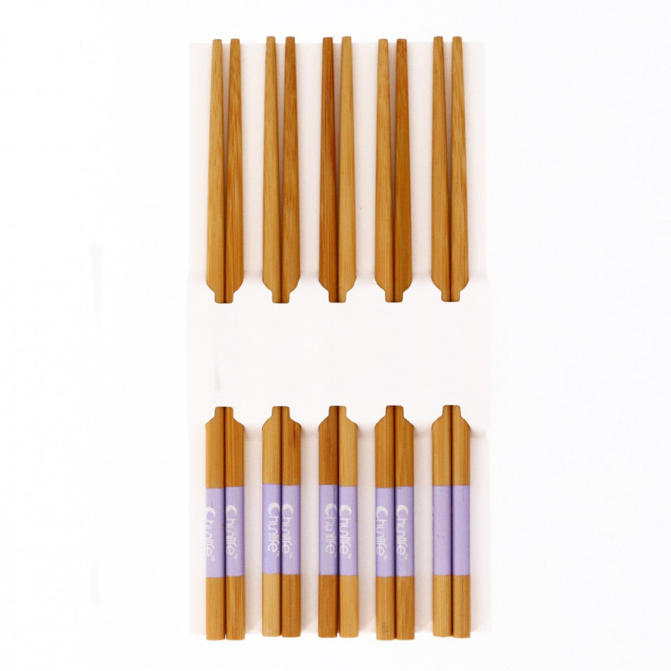 Set 20 bucati, Betisoare din bambus pentru servire / Sushi, NO1897, 24 cm, Maro