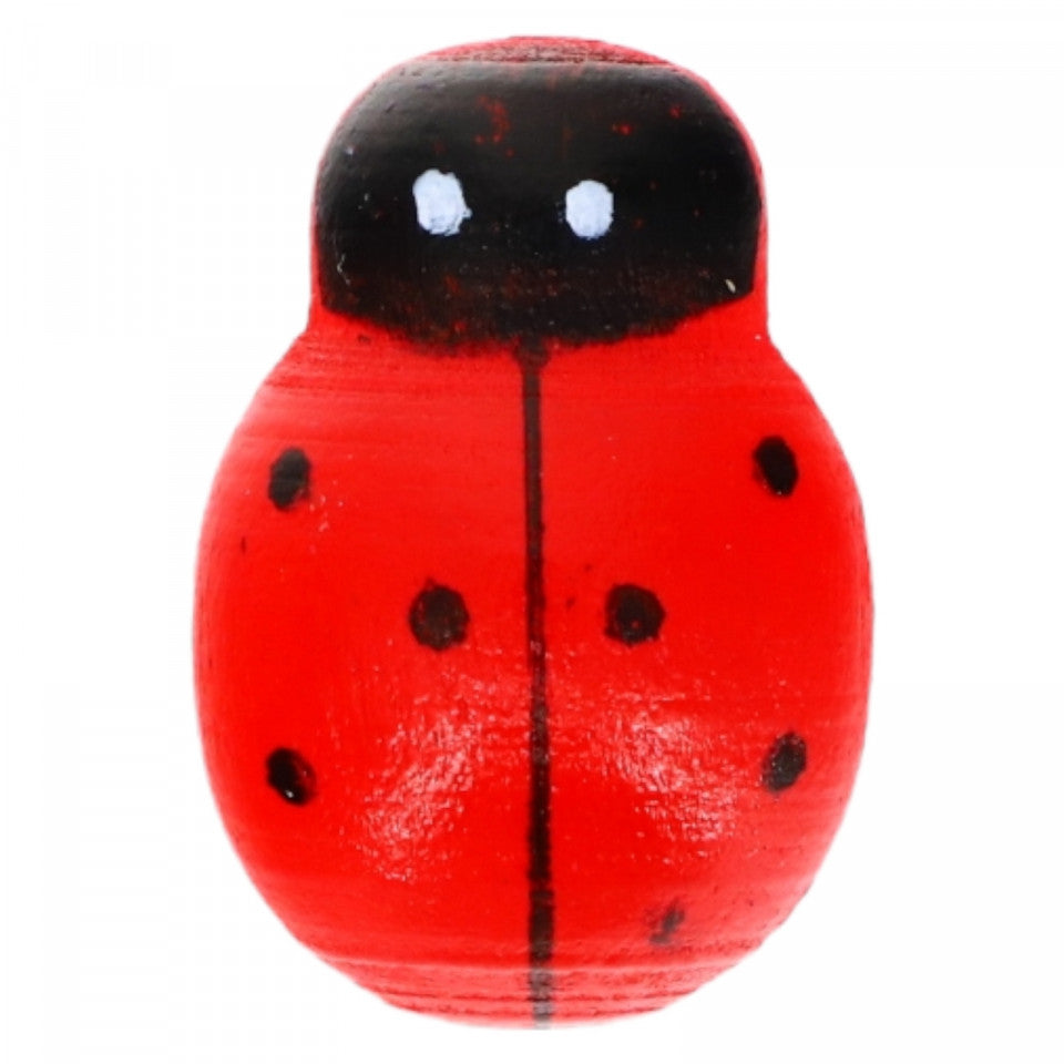 Set 200 bucati, Buburuze, cu banda dubla adeziva, Lemn, 14 x 19 mm, Rosu