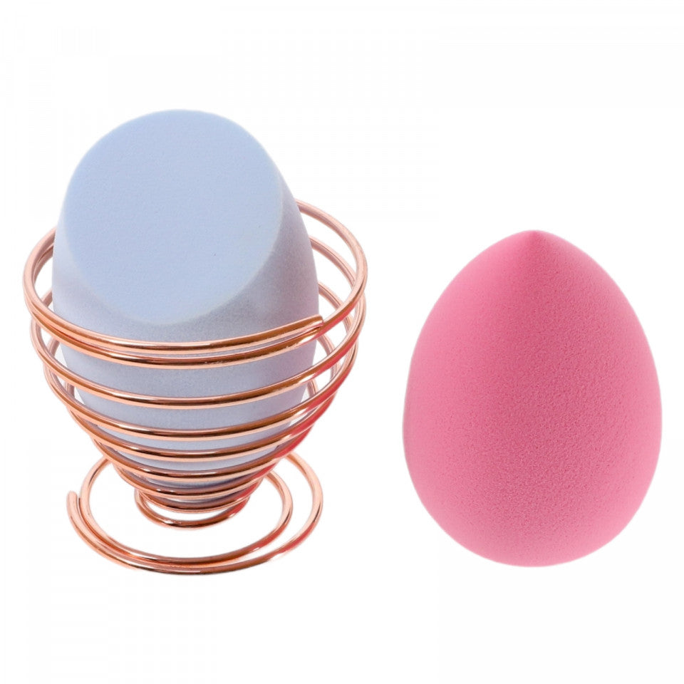 Set 3 buc, bureti fond de ten cu suport, NO233, 6 cm, Albastru / Roz