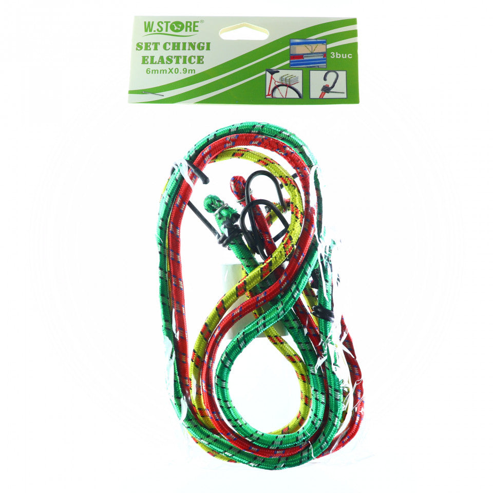 Set 3 bucati, chingi 6mm x 90cm, Multicolor