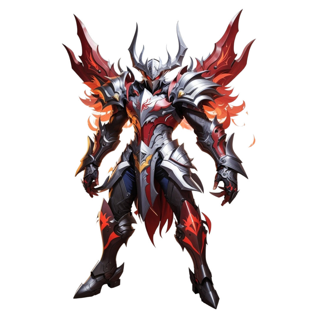 Set 3 bucati, Sticker decorativ, Aatrox costum, Rezistent la apa, NO1985, 6 cm, Multicolor