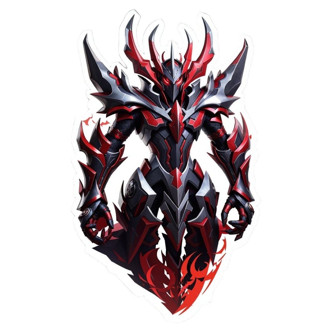 Set 3 bucati, Sticker decorativ, Aatrox de metal, Rezistent la apa, NO1988, 6 cm, Multicolor