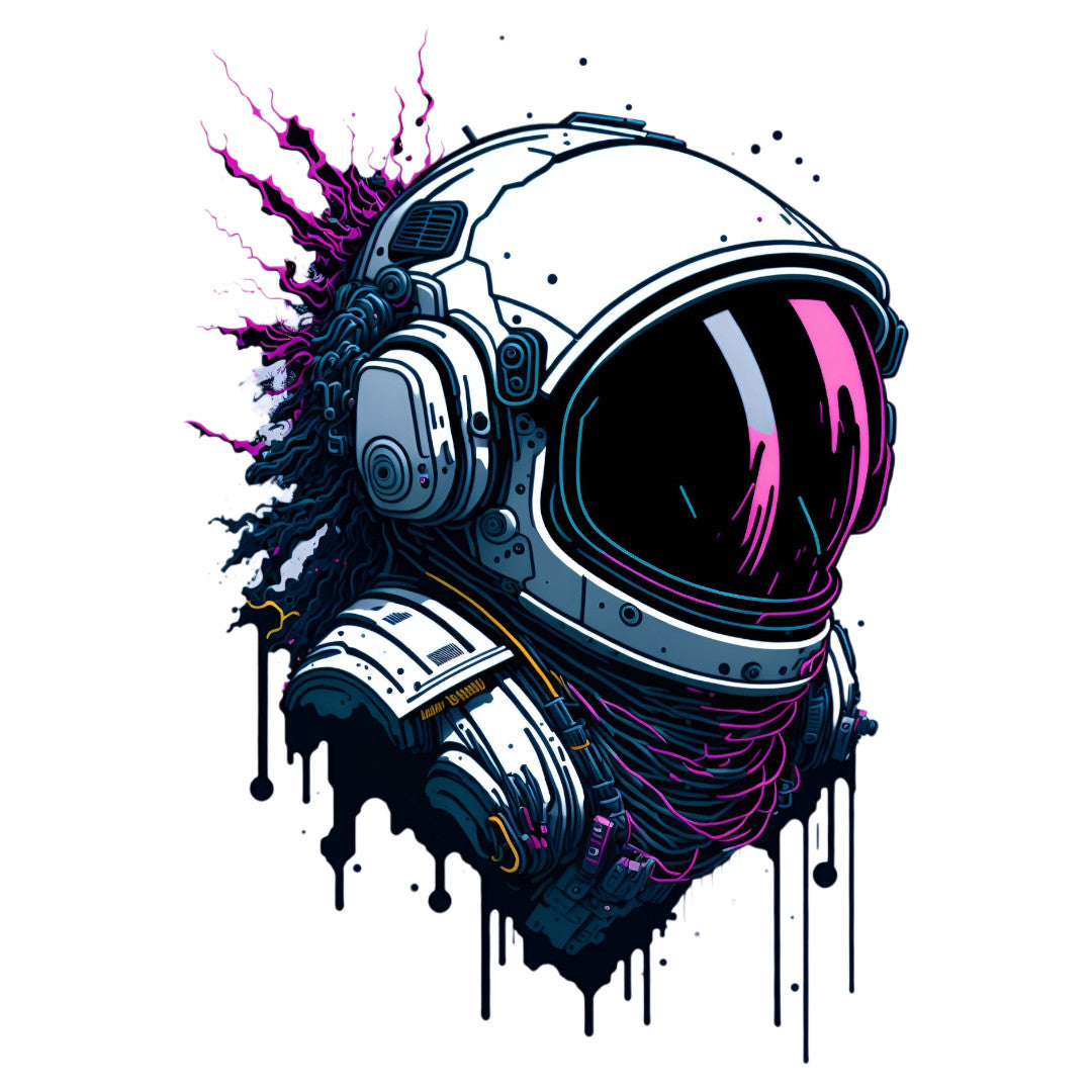 Set 3 bucati, Sticker decorativ, Astronaut, Rezistent la apa, NO1855, 6 cm, Multicolor