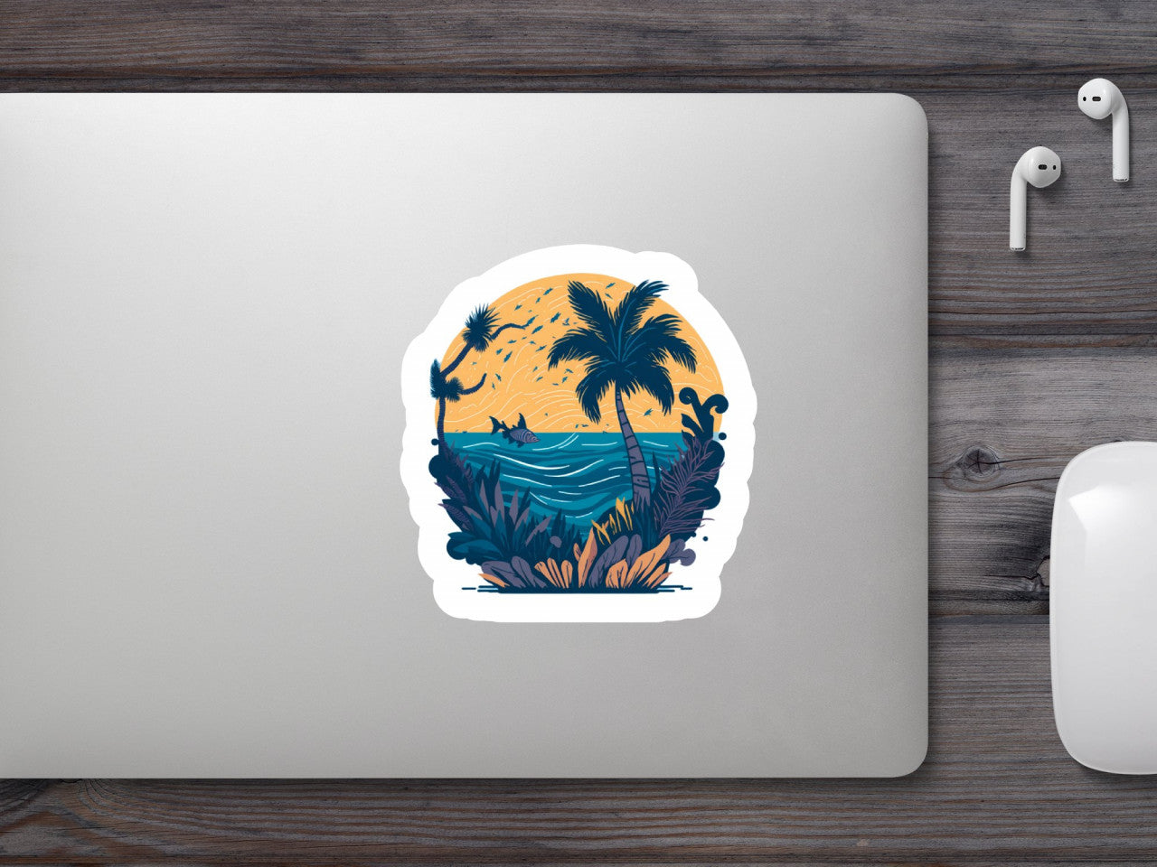 Set 3 bucati, Sticker decorativ, Atlantic, Rezistent la apa, NO1553, 6 cm, Multicolor