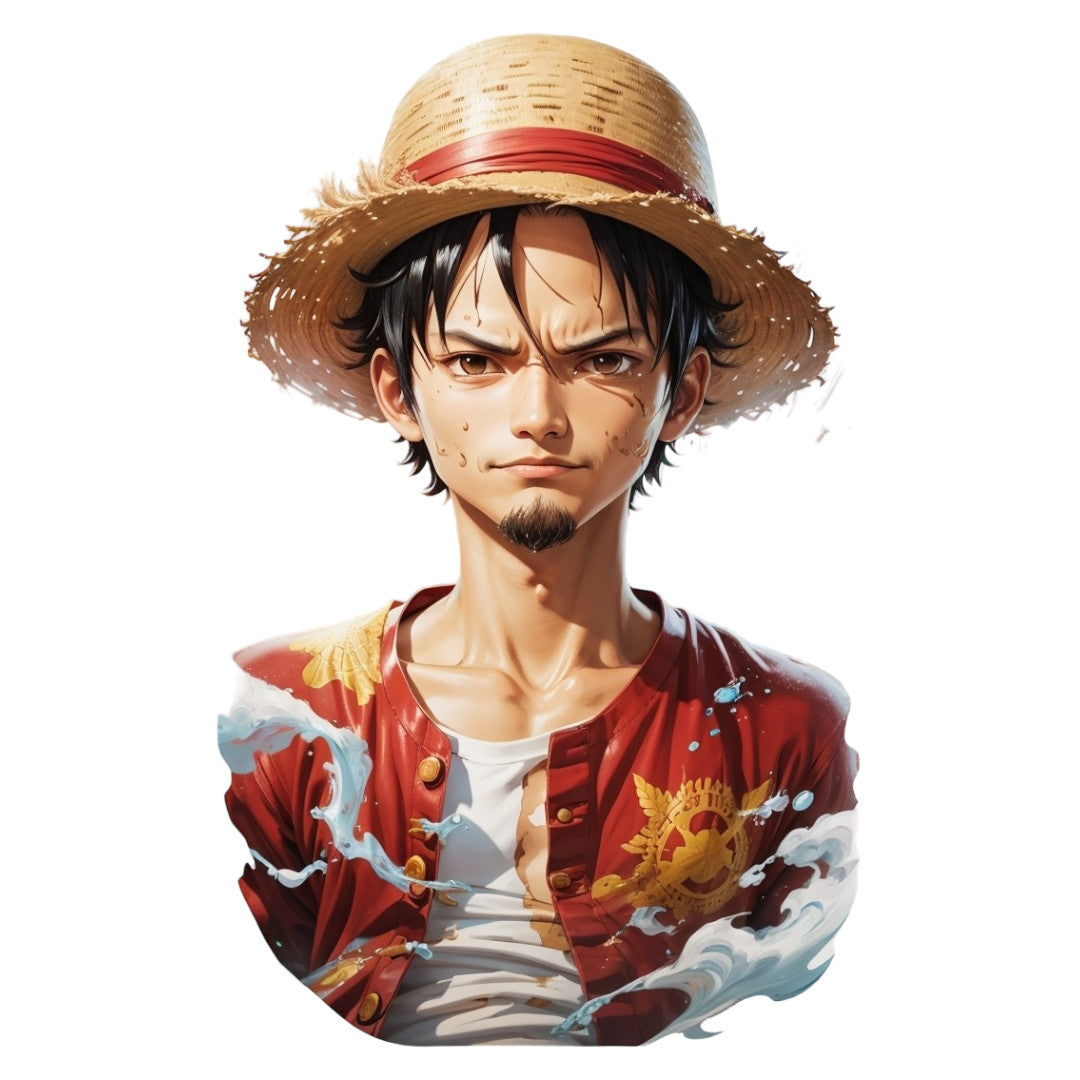 Set 3 bucati, Sticker decorativ, Baiat cu palarie de paie, Rezistent la apa, NO2113, 6 cm, Multicolor