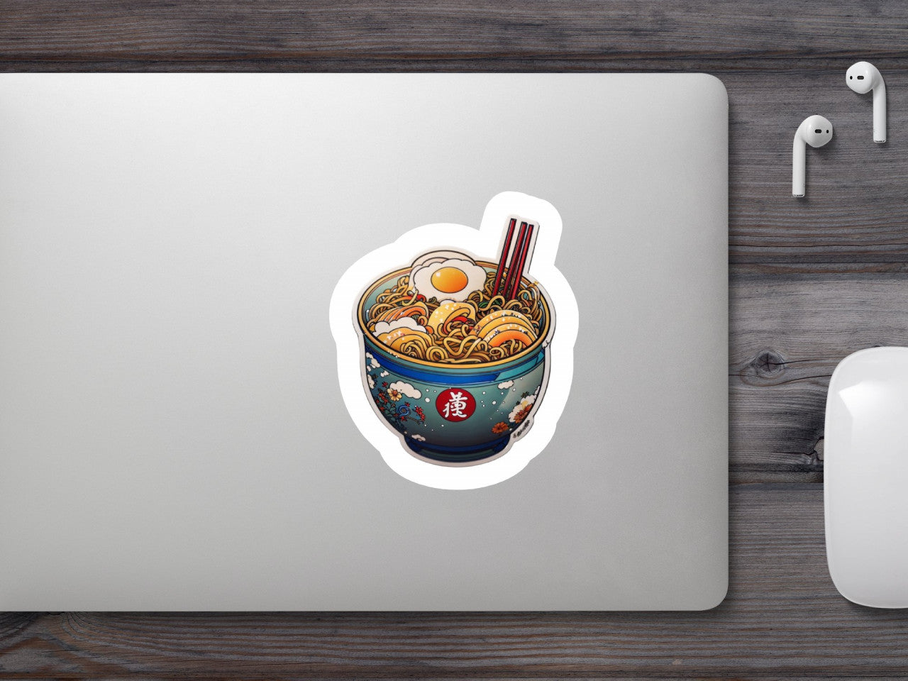 Set 3 bucati, Sticker decorativ, Bol cu Ramen, Rezistent la apa, NO2234, 6 cm, Multicolor