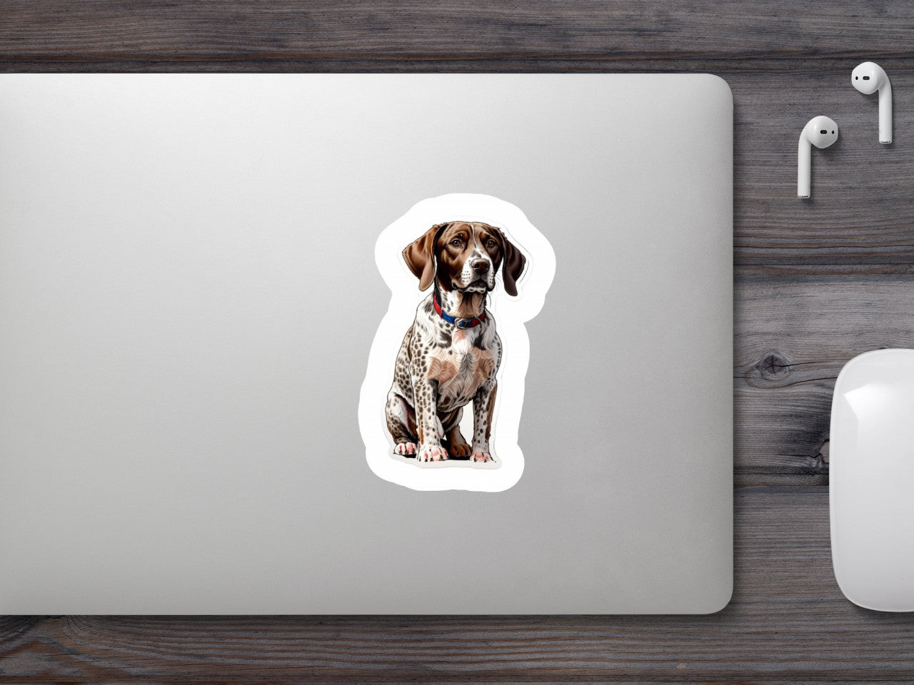 Set 3 bucati, Sticker decorativ, Brac german, Rezistent la apa, NO614, 6 cm, Multicolor