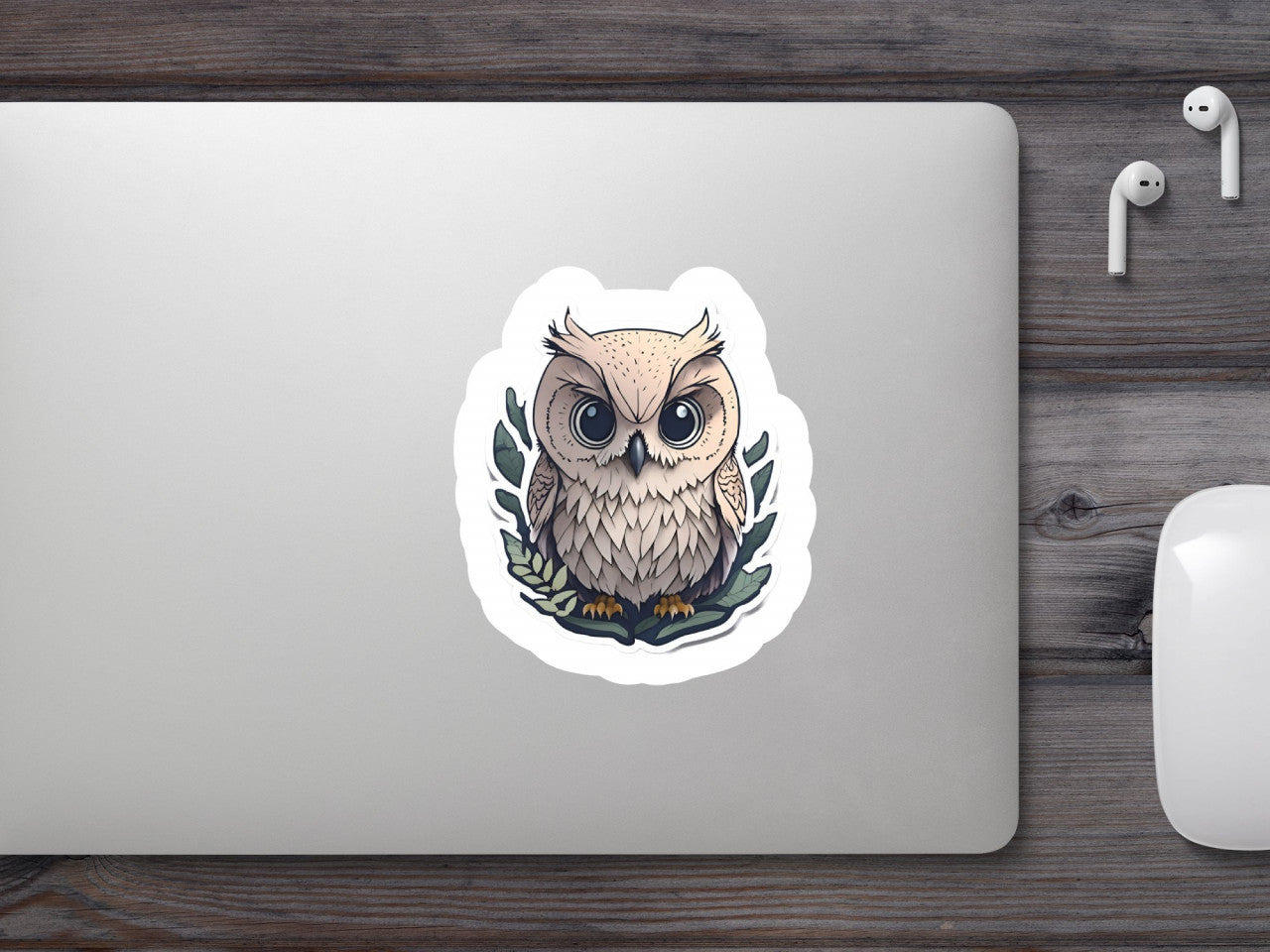 Set 3 bucati, Sticker decorativ, Bufnita in zavoi, Rezistent la apa, NO1812, 6 cm, Multicolor