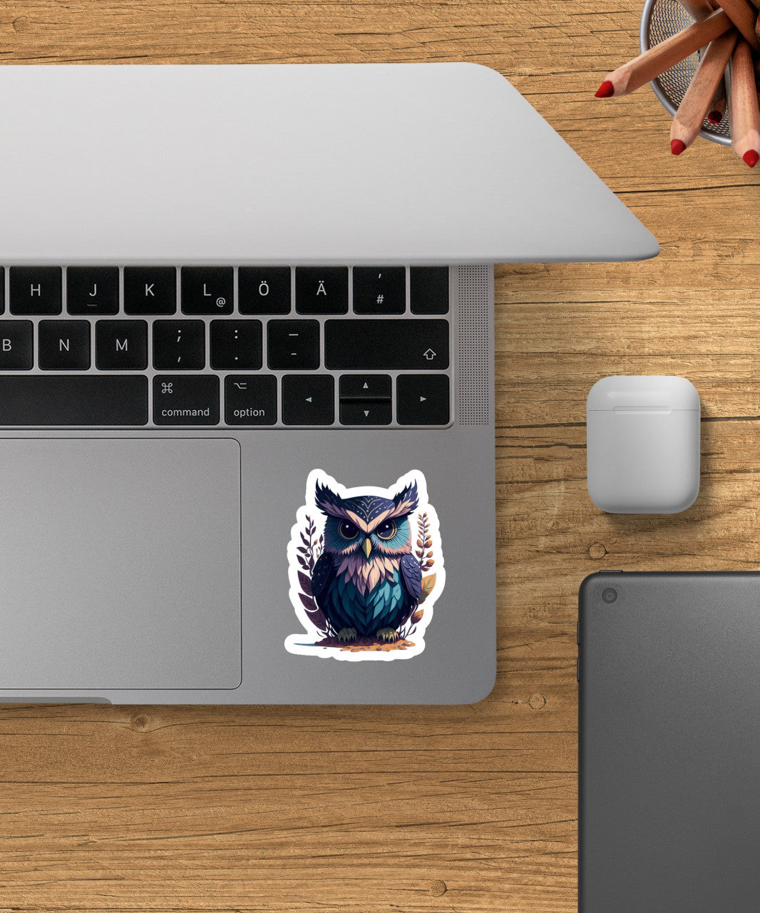 Set 3 bucati, Sticker decorativ, Bufnita poznasa, Rezistent la apa, NO1506, 6 cm, Multicolor