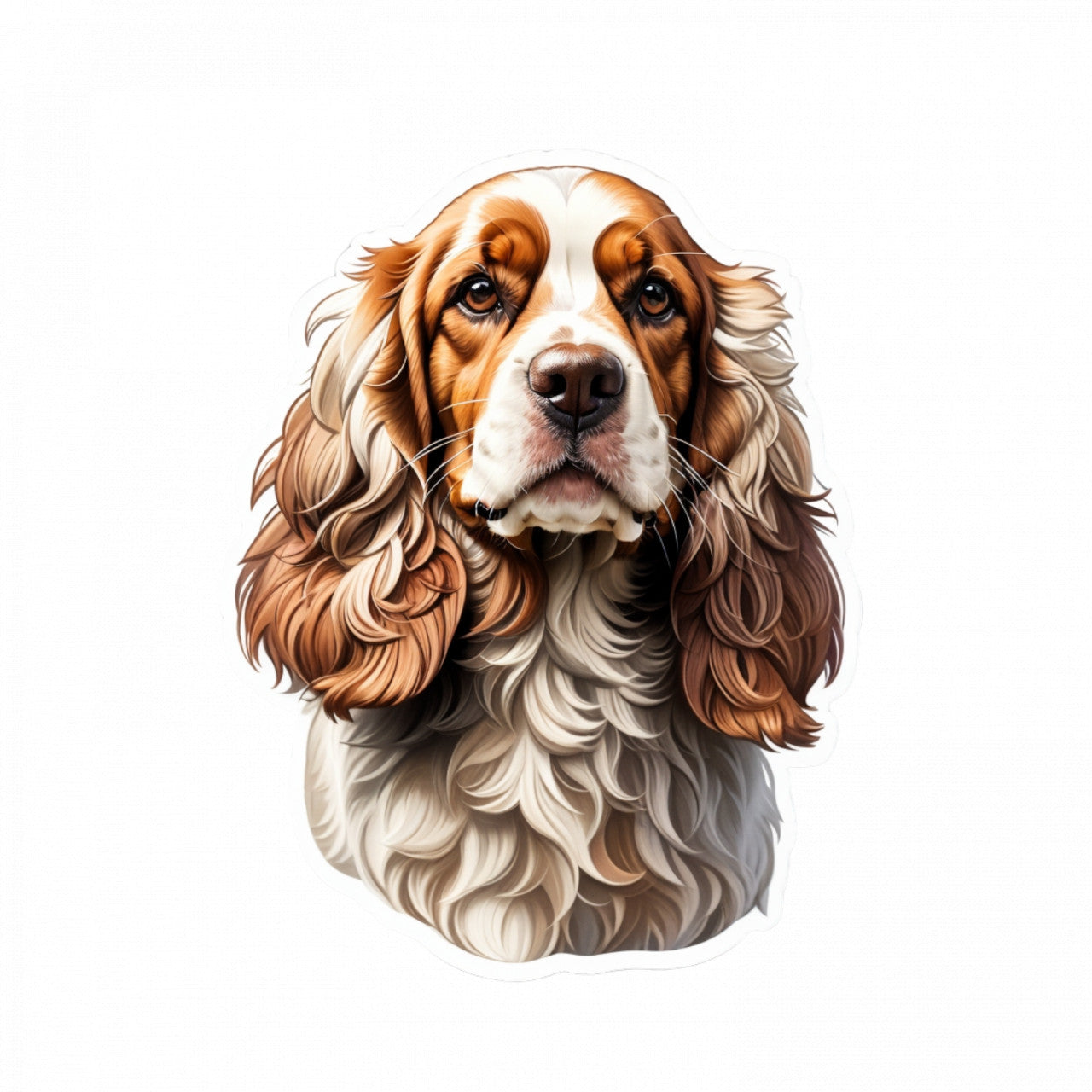 Set 3 bucati, Sticker decorativ, Caine cocker spaniel bust, Rezistent la apa, NO511, 6 cm, Multicolor