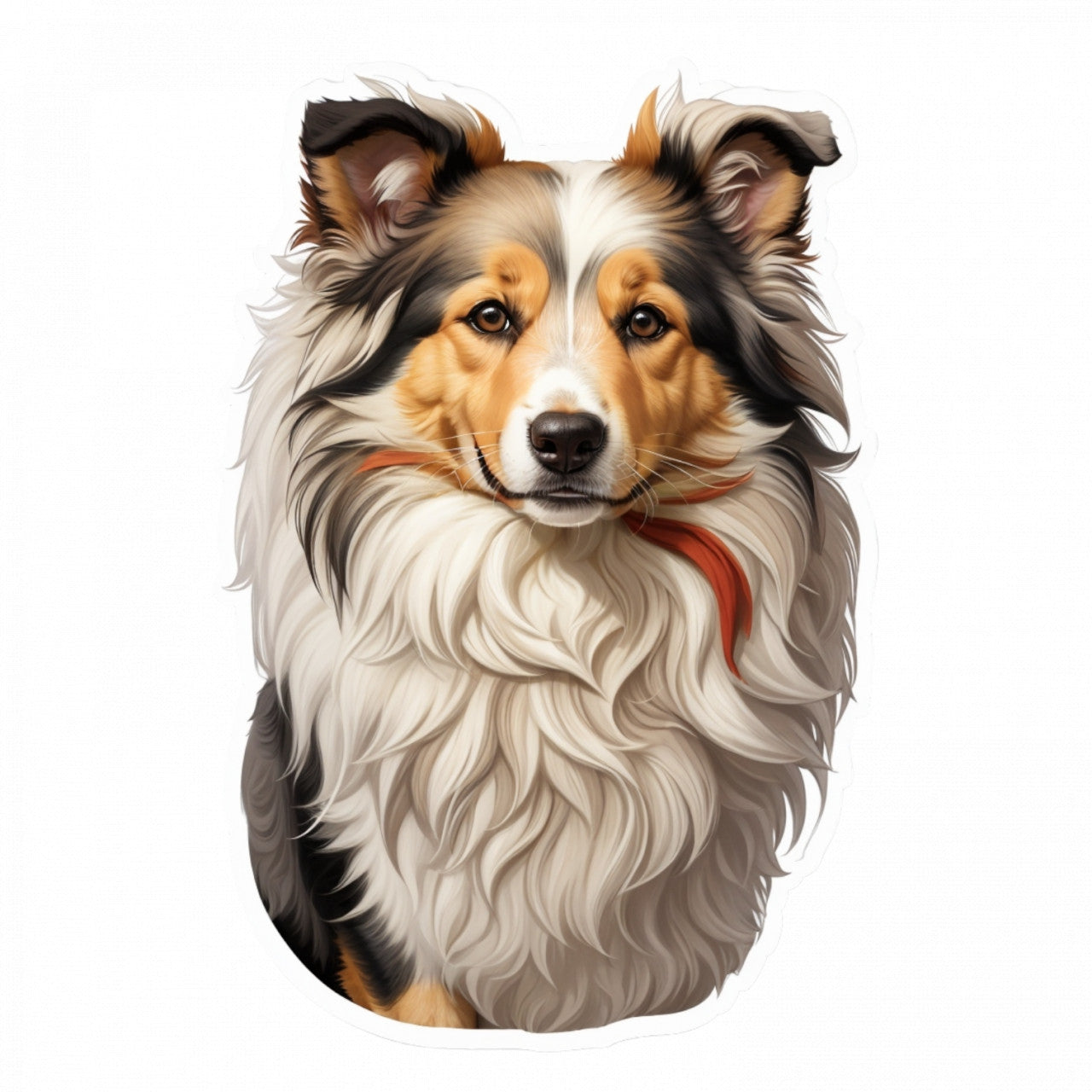 Set 3 bucati, Sticker decorativ, Caine Collie, Rezistent la apa, NO399, 6 cm, Multicolor