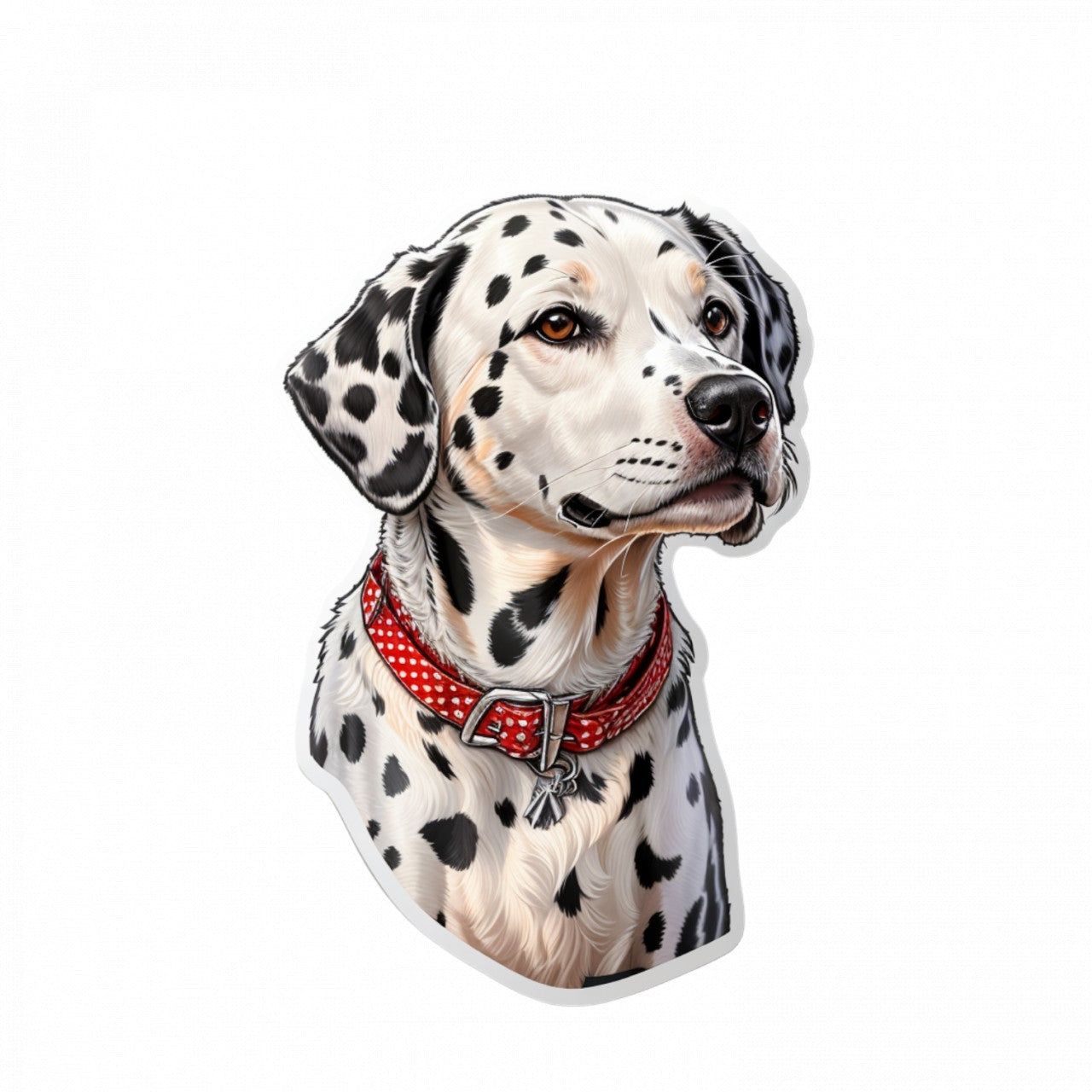 Set 3 bucati, Sticker decorativ, Caine Dalmatian, Rezistent la apa, NO457, 6 cm, Multicolor