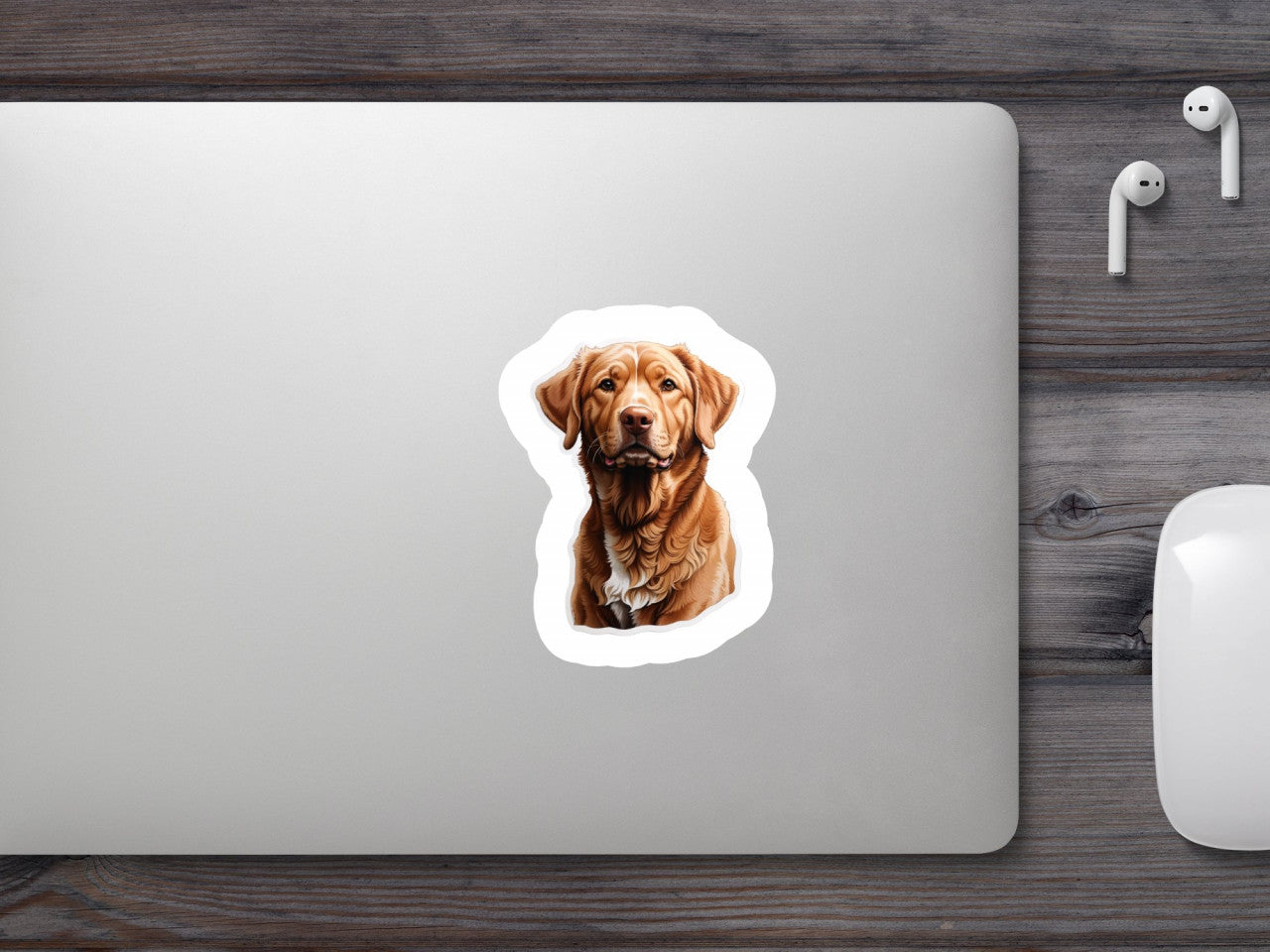 Set 3 bucati, Sticker decorativ, Caine Retriever chesapeake, Rezistent la apa, NO370, 6 cm, Multicolor