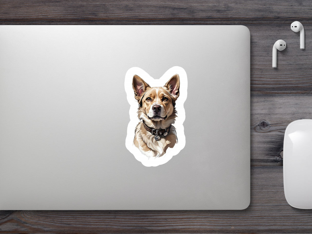 Set 3 bucati, Sticker decorativ, Caine, Rezistent la apa, NO1552, 6 cm, Multicolor