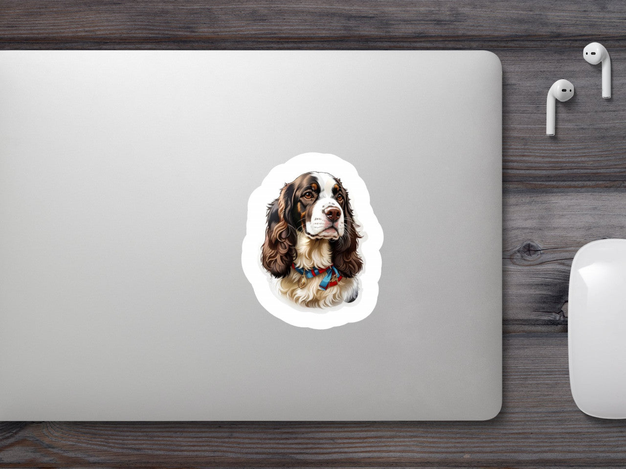 Set 3 bucati, Sticker decorativ, Caine springer spaniel englez, Rezistent la apa, NO518, 6 cm, Multicolor