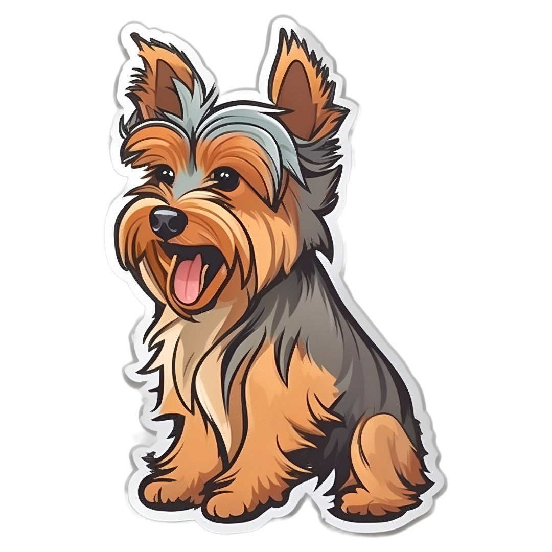 Set 3 bucati, Sticker decorativ, Caine Terrier, Rezistent la apa, NO1629, 6 cm, Multicolor