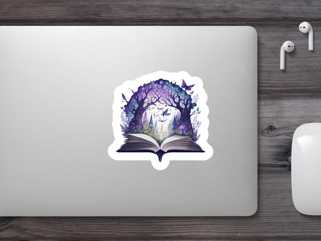 Set 3 bucati, Sticker decorativ, Cartea din padure, Rezistent la apa, NO1968, 6 cm, Multicolor