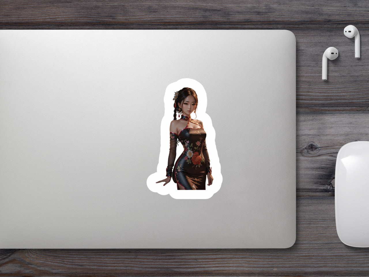 Set 3 bucati, Sticker decorativ, Chinezoaica miniona, Rezistent la apa, NO1672, 6 cm, Multicolor