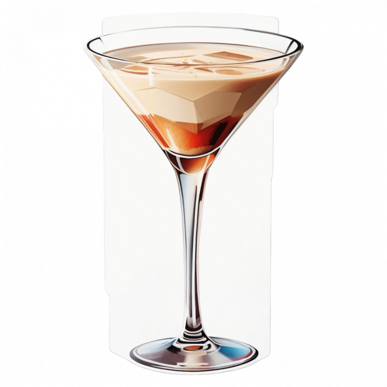 Set 3 bucati, Sticker decorativ, Cocktail cu coniac, Rezistent la apa, NO272, 6 cm, Multicolor