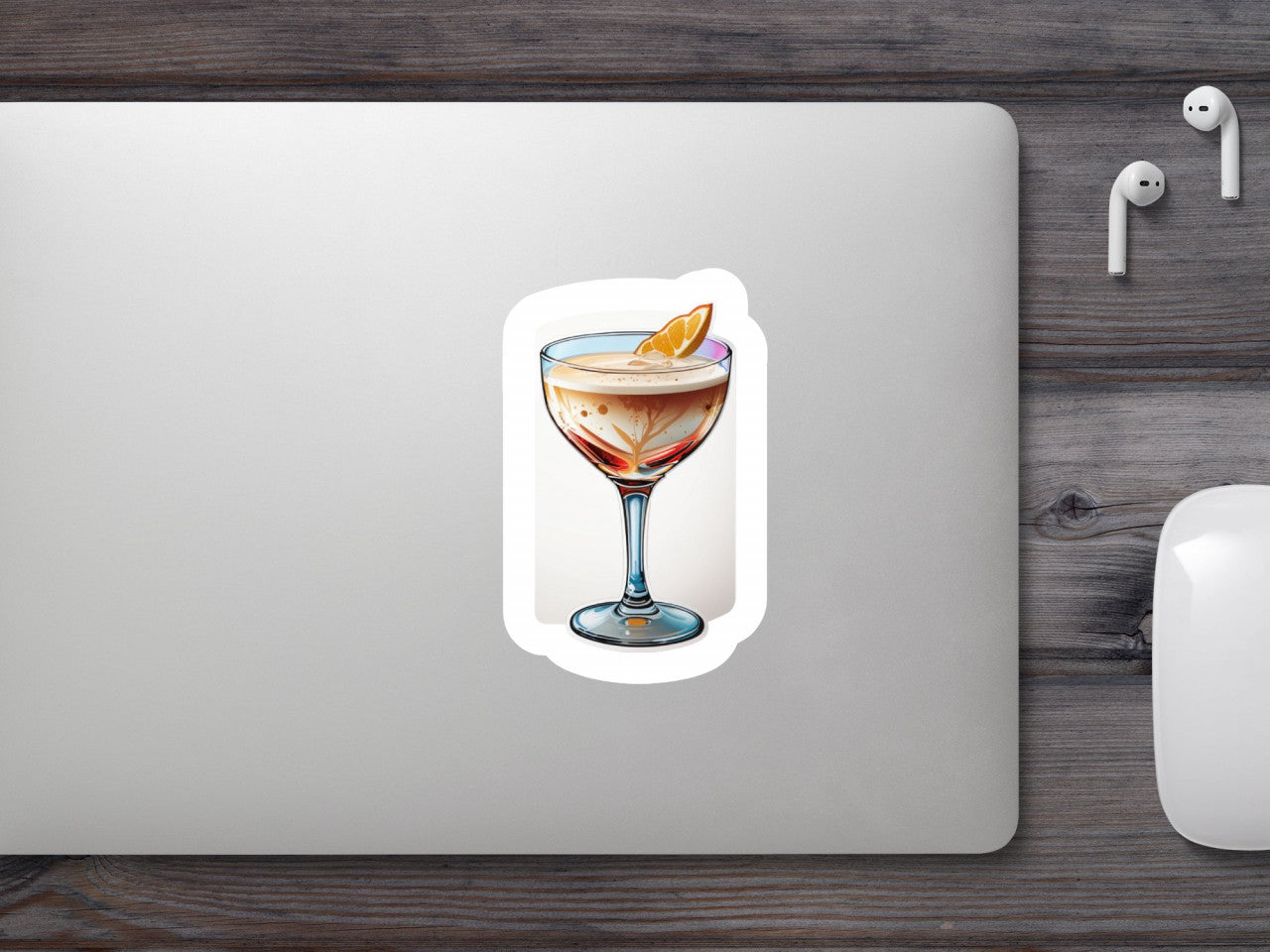 Set 3 bucati, Sticker decorativ, Cocktail cu coniac, Rezistent la apa, NO271, 6 cm, Multicolor