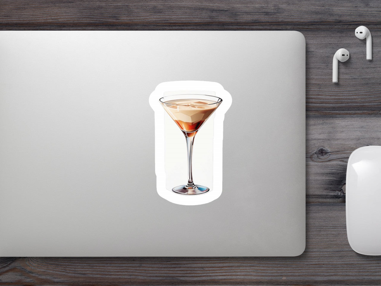 Set 3 bucati, Sticker decorativ, Cocktail cu coniac, Rezistent la apa, NO272, 6 cm, Multicolor