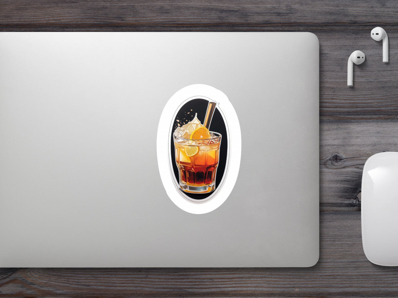 Set 3 bucati, Sticker decorativ, Cocktail cu rom, Rezistent la apa, NO718, 6 cm, Multicolor