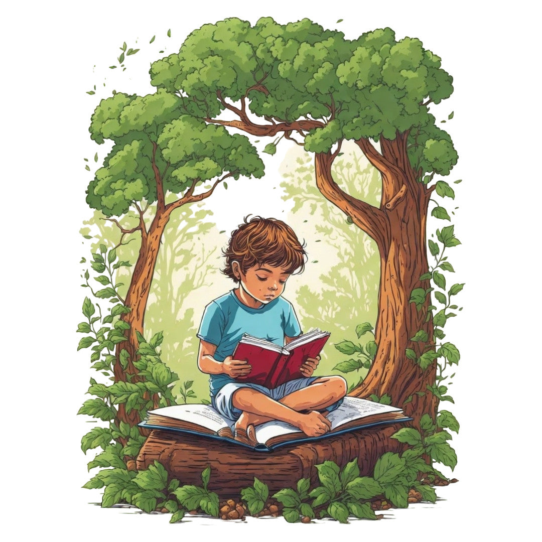 Set 3 bucati, Sticker decorativ, Copil cu carte, Rezistent la apa, NO2256, 6 cm, Multicolor