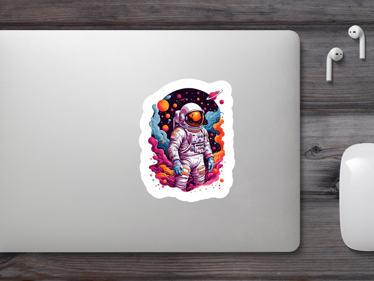 Set 3 bucati, Sticker decorativ, Cosmonaut, Rezistent la apa, NO1960, 6 cm, Multicolor