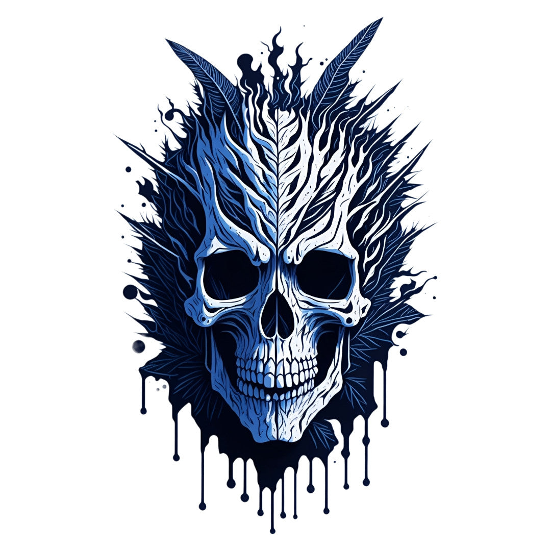 Set 3 bucati, Sticker decorativ, Craniu cu coarne, Rezistent la apa, NO1711, 6 cm, Multicolor