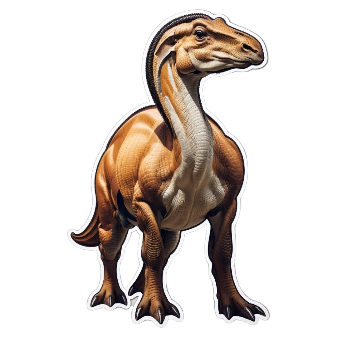 Set 3 bucati, Sticker decorativ, Dinozaur Parasaurolophus, Rezistent la apa, NO1430, 6 cm, Multicolor