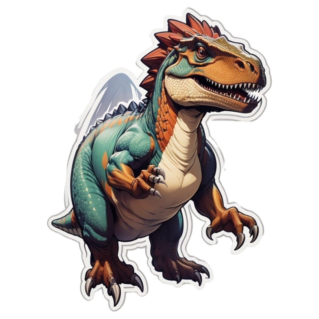 Set 3 bucati, Sticker decorativ, Dinozaur, Rezistent la apa, NO2045, 6 cm, Multicolor