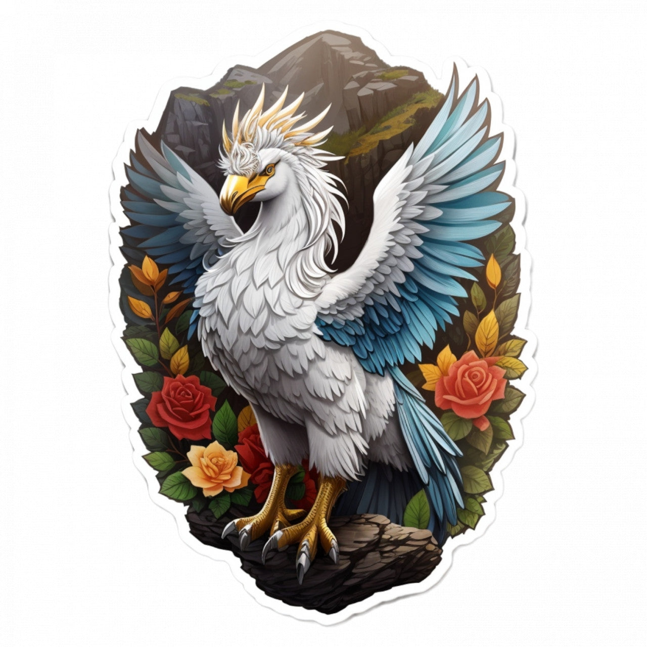 Set 3 bucati, Sticker decorativ, Hippogriff personaj mitologic, Rezistent la apa, NO703, 6 cm, Multicolor